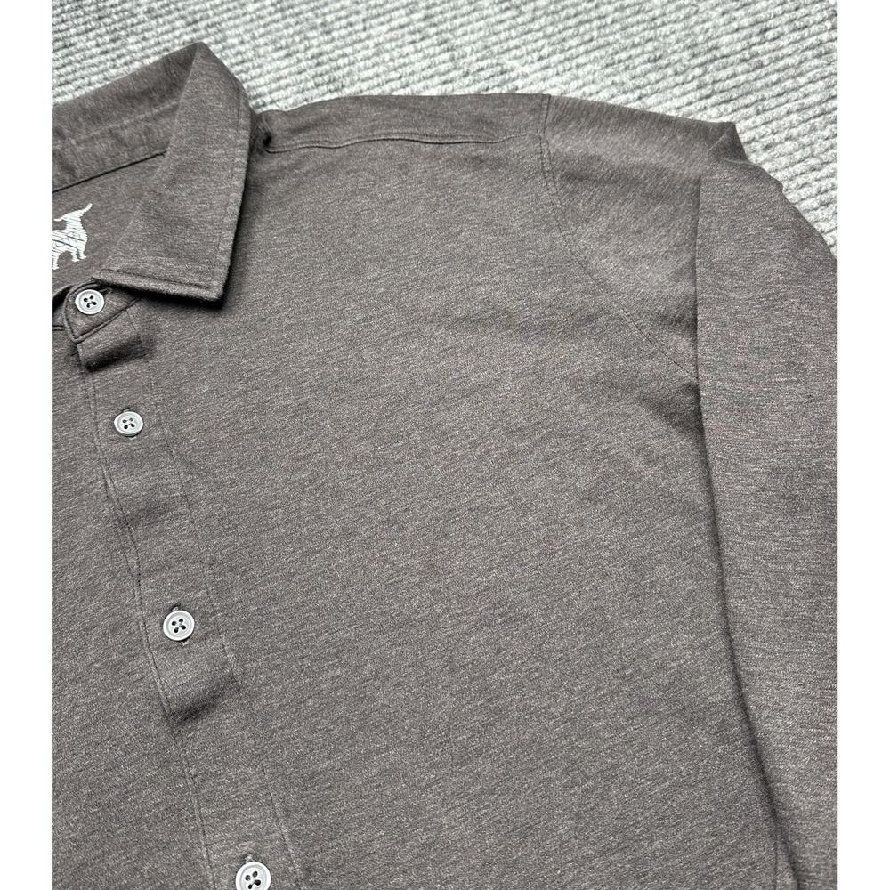 Raffi Shirt Mens‎ 2XL Gray 100% Cotton Jersey Long Sleeve Button Front Casual